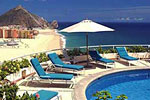 View from the pool of Villa Stein looking at Lands End