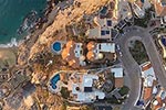 Top view of Villa Stein from drone